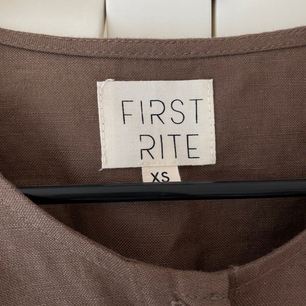 First Rite Button Blouse Color: Cocoa Size: Xs - image 3